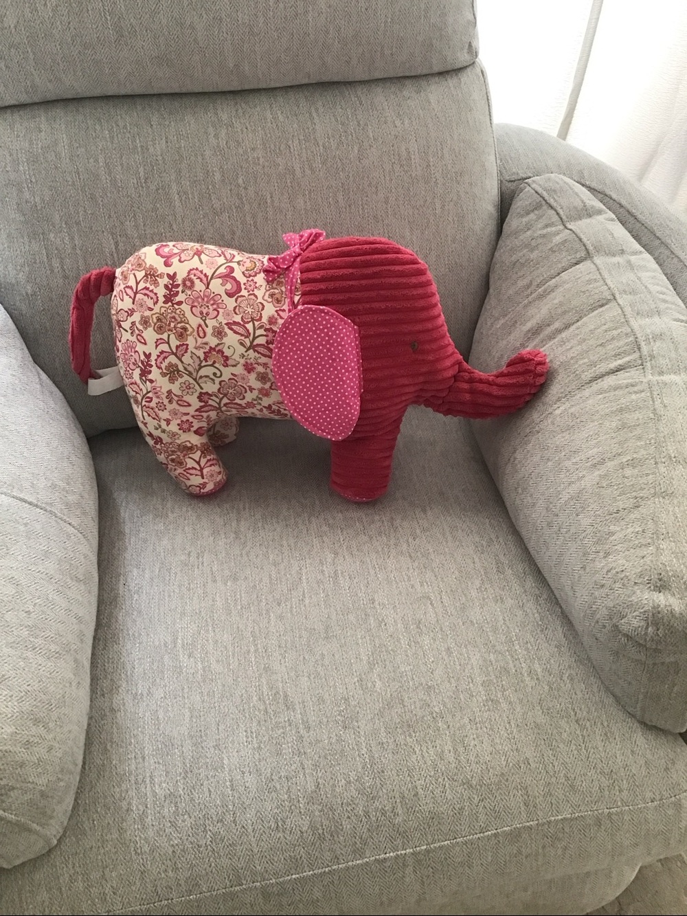 Pier 1 Imports Pink Elephant Paisley Pillow Decor Stuffed Animal Plush Toy